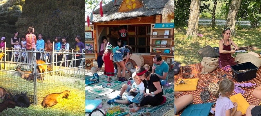 Visite de la ferme et cabane